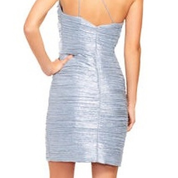 NWT Aidan Mattox Metallic Knit Mini Dress Size 14 - Picture 2 of 2